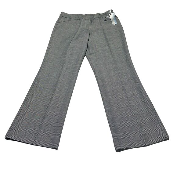 Worthington Modern Fit Pants Size 12 P Petite Houndstooth Plaid Trousers NWT - Picture 1 of 11